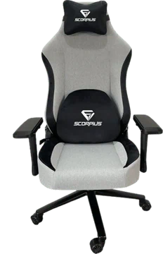 כיסא גיימינג בד דגם Performance מבית Scorpius - צבע אפור בהיר